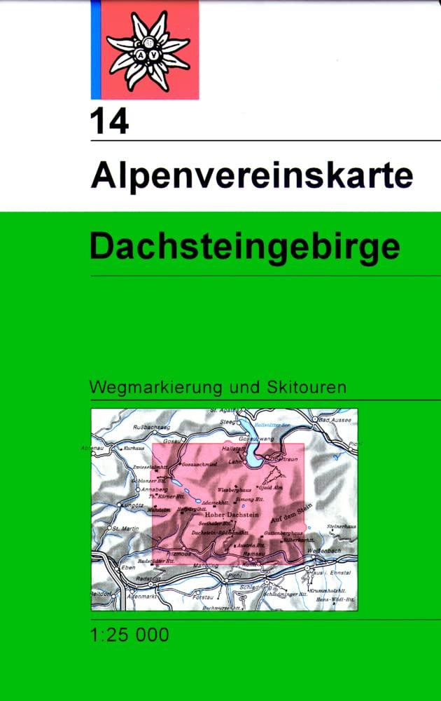 Dachstein: Topographische Karte 1:25.000 mit Wegmarkierungen und Skirouten (Alpenvereinskarten, Band 14)