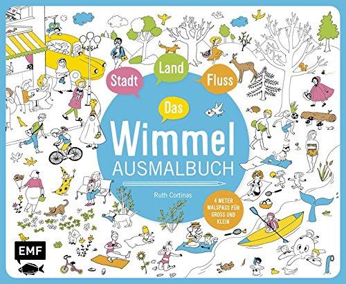 Stadt, Land, Fluss - Das Wimmel-Ausmalbuch: Vier Meter Malspaß für Groß und Klein