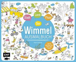 Stadt, Land, Fluss - Das Wimmel-Ausmalbuch: Vier Meter Malspaß für Groß und Klein