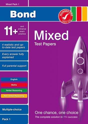 Bond 11+ Test Papers Mixed Pack 1 Multiple Choice (Bond 10 Minute Tests)