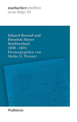 Briefwechsel 1938-1972 (marbacher schriften)