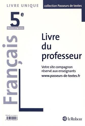 Français 5e : Livre du professeur