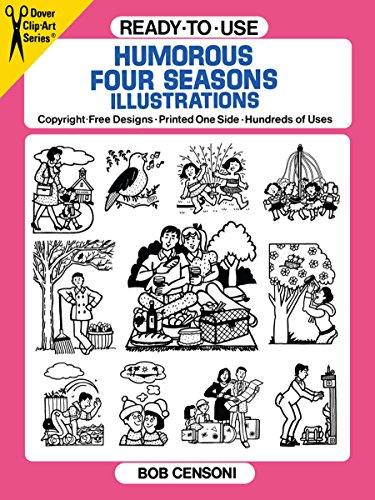 Ready-To-Use Humorous Four Seasons Illustrations: Copyright-Free Designs-Printed One Side-Hundreds of Uses (Dover Clip-Art Series)