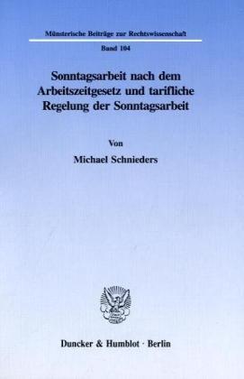 Sonntagsarbeit nach dem Arbeitsgesetz und tarifliche Regelung der Sonntagsarbeit