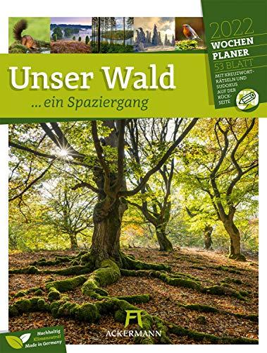 Unser Wald, ein Spaziergang - Wochenplaner Kalender 2022, Wandkalender im Hochformat (25x33 cm) - Wochenkalender mit Rätseln und Sudokus: Wochenplaner. Mit Kreuzworträtseln und Sudokus