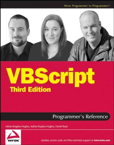 VBScript Programmer's Reference (Programmer to Programmer)