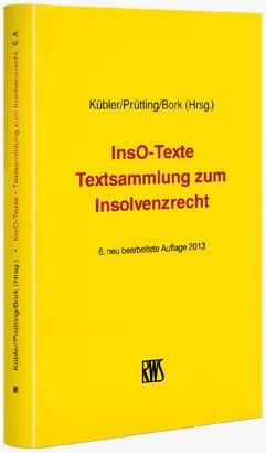 InsO-Texte: Textsammlung zum Insolvenzrecht