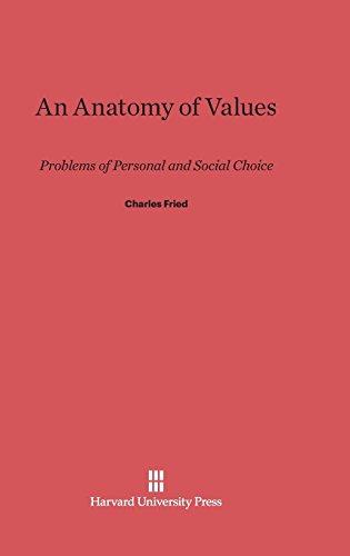 An Anatomy of Values: Problems of Personal and Social Choice