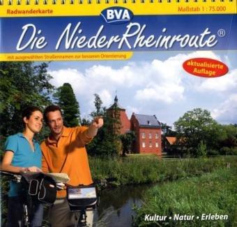 Die NiederRheinroute. Radwanderkarte 1 : 75 000: Kultur Natur Erleben. Mit ausgewählten Straßennamen zur besseren Orientierung