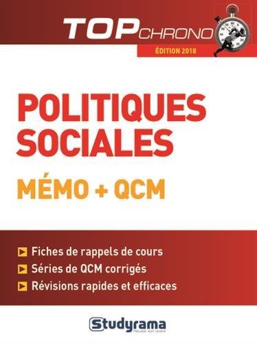 Politiques sociales : mémo + QCM : édition 2018