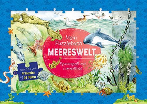 Mein Puzzlebuch Meereswelt: Tolle Infos und 4 Puzzles mit je 24 Teilen