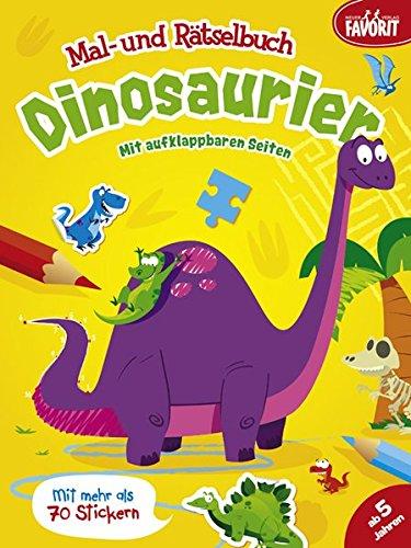 Dinosaurier: Mal- und Rätselbuch