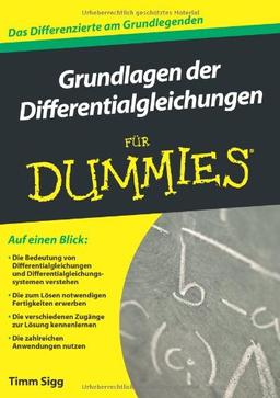 Grundlagen der Differenzialgleichungen für Dummies (Fur Dummies)