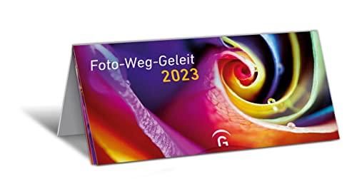 Foto-Weg-Geleit 2023: Monatskalender zum Aufstellen m. wunderschönen Fotominiaturen-Lebensweisheiten-Sinnsprüche , 12 Monatsblätter m. Postkarten zum Ausschneiden, 21,0 x 10,5 cm