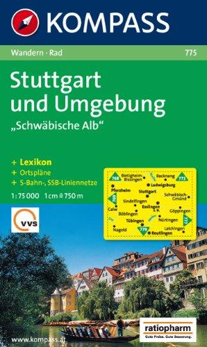 Stuttgart und Umgebung 1 : 75 000: Wander und Bikekarte "Schwäbische Alb". Lexikon, Ortspläne, S-Bahn-,SSB-Liniennetze