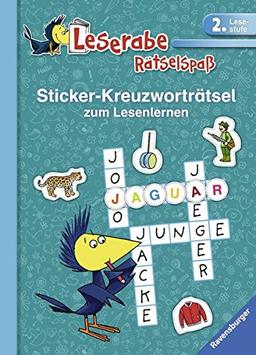 Sticker-Kreuzworträtsel (2. Lesestufe), türkis (Leserabe - Rätselspaß)