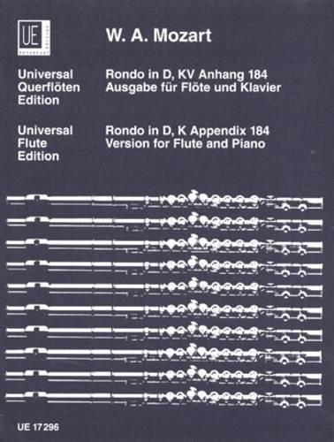 Rondo D-Dur KV Anh. 184 für Flöte und Orchester, Ausgabe für Flöte und Klavier