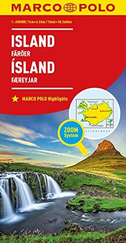 MARCO POLO Länderkarte Island, Färöer 1:650 000