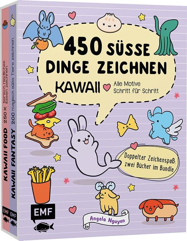 450 süße Dinge zeichnen: Kawaii – Alle Motive Schritt für Schritt: Doppelter Zeichenspaß: zwei Bücher im Bundle