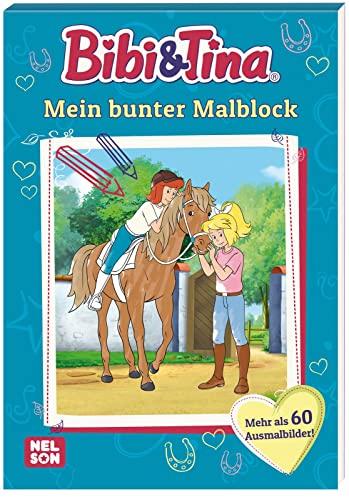 Bibi & Tina: Mein bunter Malblock: Malvorlagen für Jungen und Mädchen ab 4 Jahren