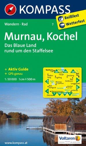 Murnau - Kochel - Das blaue Land rund um den Staffelsee: Wanderkarte mit Aktiv Guide und Radwegen. GPS-genau. 1:50000