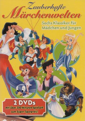 Zauberhafte Märchenwelten : Sindbad - Die drei Musketiere - Aladin - Die Schöne und das Biest - Däumelinchen - Die kleine Meerjungfrau - 2 DVD