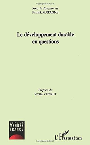 Le développement durable en questions : actes des journées d'études