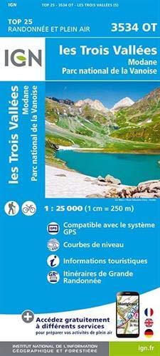 les Trois Vallées.Modane.PN de La Vanoise 1:25 000