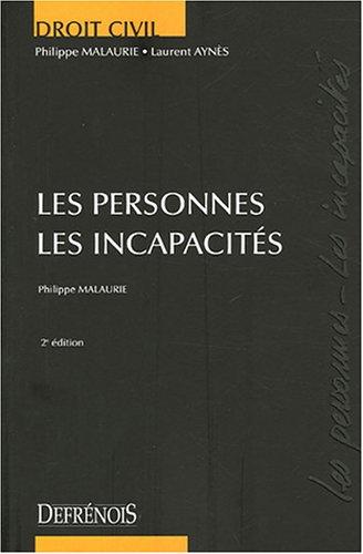 Les personnes - Les incapacités