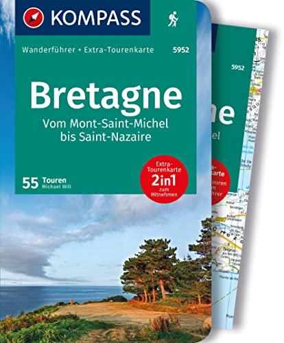 KOMPASS Wanderführer Bretagne, vom Mont-Saint-Michel bis Saint-Nazaire, 55 Touren: mit Extra-Tourenkarte, GPX-Daten zum Download