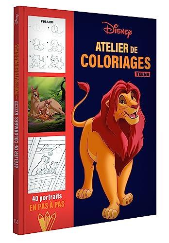 DISNEY TEENS - ATELIER DE COLORIAGES - Portraits en pas à pas: 40 portraits en pas à pas