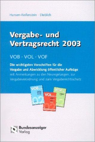 Vergabe- und Vertragsrecht 2003