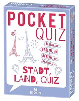 moses. Pocket Quiz Stadt Land Quiz | Das Wissensspiel mit 150 Fragen rund um kuriose Fakten aus aller Welt | Für Kinder ab 12 Jahren und Erwachsene