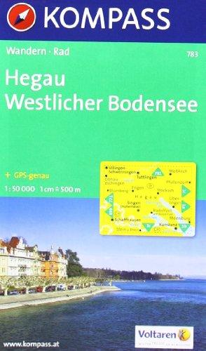 Hegau, Westlicher Bodensee: Wander- und Bikekarte mit Panorama. 1:50.000