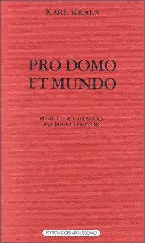 Pro domo et mundo : 1912