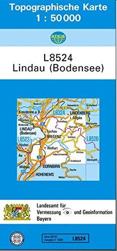 TK50 L8524 Lindau (Bodensee): Topographische Karte 1:50000 (TK50 Topographische Karte 1:50000 Bayern)