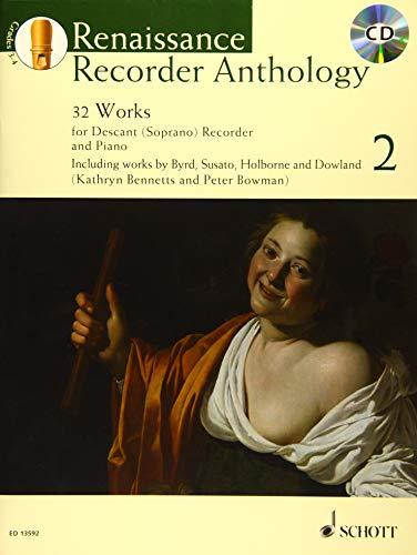 Renaissance Recorder Anthology 2: 32 Pieces for Soprano (Descant) Recorder and Piano. Vol. 2. Sopran-Blockflöte und Klavier. Ausgabe mit CD. (Schott Anthology Series)