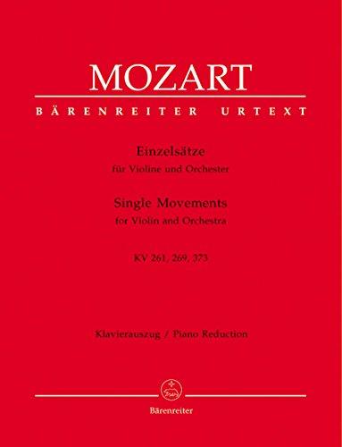 Einzelsätze für Violine und Orchester KV 261, 269 (261a), 373. Klavierauszug, Stimme(n), Sammelband, Urtextausgabe