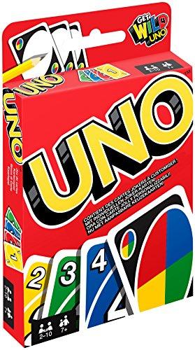 Mattel Games W2087 - UNO Kartenspiel und Gesellschaftspiel, geeignet für 2 - 10 Spieler, Kartenspiele und Gesellschaftsspiele ab 7 Jahren