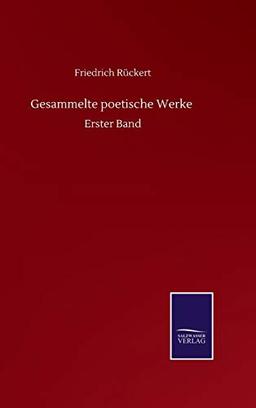 Gesammelte poetische Werke: Erster Band