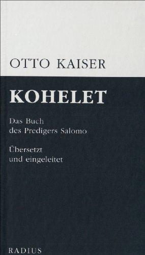 Kohelet: Das Buch des Predigers Salomo