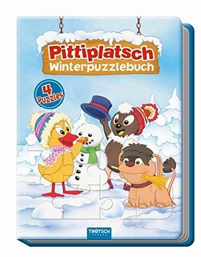 Winterpuzzlebuch "Pittiplatsch": 4 Puzzle mit Farbvorlage