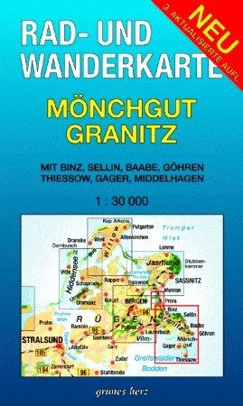 Mönchgut, Granitz 1 : 30 000 Rad- und Wanderkarte: Mit Binz, Sellin, Baabe, Göhren, Thiessow, Gager, Middelhagen