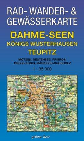 Rad-, Wander- und Gewässerkarte Dahme-Seen: Königs Wusterhausen, Teupitz: Mit Motzen, Bestensee, Prieros, Groß Köhris, Märkisch Buchholz. Maßstab 1:35.000.