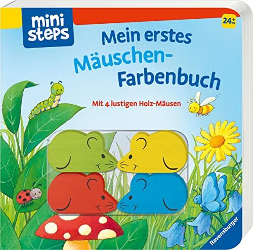 ministeps: Mein erstes Mäuschen-Farbenbuch: Mit 4 lustigen Holz-Mäusen. Ab 24 Monaten (ministeps Bücher)