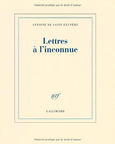 Lettres à l'inconnue