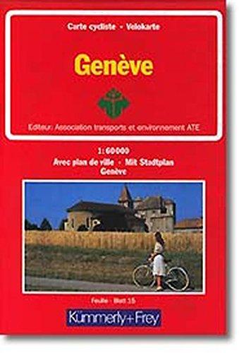 Genève: Velokarte 1:60000 mit Stadtplan Genf (Kümmerly+Frey Velokarten)