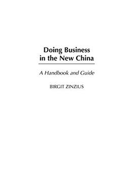 Doing Business In New China Pb: A Handbook and Guide a Handbook and Guide