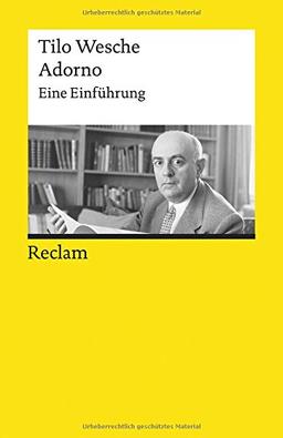 Adorno: Eine Einführung (Reclams Universal-Bibliothek)