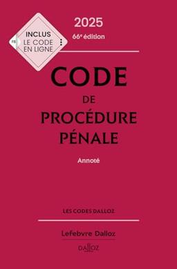 Code de procédure pénale 2025, annoté